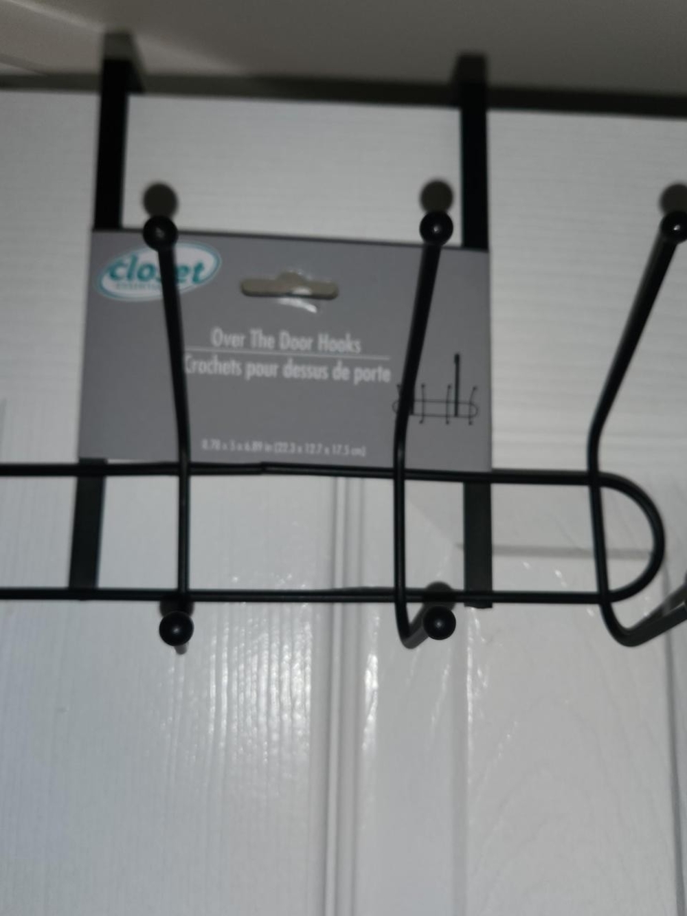 ClosetMaid Black Over-Door Multi-Hook Organizer